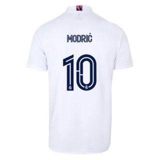 Maillot Real Madrid Domicile NO.10 Modric 2020 2021 Blanc