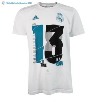 Maillot Real Madrid Champions 13 2017 2018 Blanc