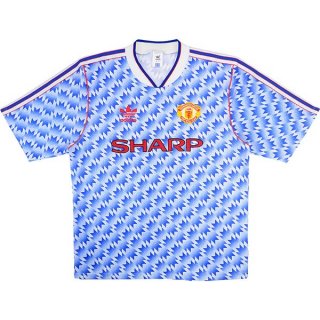 Maillot Manchester United Exterieur Retro 1990 1992 Bleu