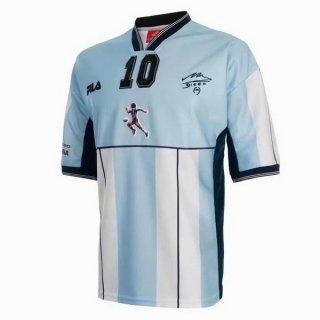 Maillot Argentine NO.10 Maradona Domicile Retro 2001 Bleu Maillot Argentine NO.10 Maradona Domicile Retro 2001 Bleu