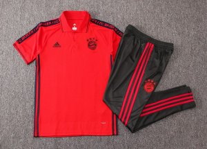 Polo Ensemble Complet Bayern Munich 2019 2020 Rouge Gris