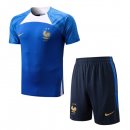 Maillot Entrainement France Ensemble Complet 2022 2023 Bleu 2