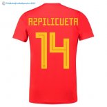 Maillot Espagne Domicile Azpilicueta 2018 Rouge