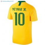 Maillot Brésil Domicile Neymar JR. 2018 Jaune