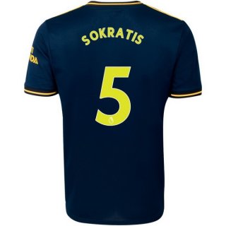 Maillot Arsenal NO.5 Sokratis Third 2019 2020 Bleu Maillot Arsenal NO.5 Sokratis Third 2019 2020 Bleu