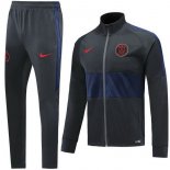 Survetement Paris Saint Germain 2019 2020 Gris Bleu