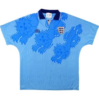 Thailande Maillot Angleterre Replica Tercera Retro 1992 Bleu