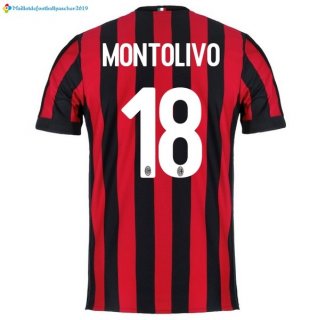 Maillot Milan Domicile Montolivo 2017 2018