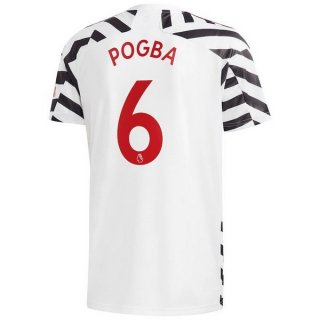 Maillot Manchester United NO.6 Pogba Third 2020 2021 Blanc Maillot Manchester United NO.6 Pogba Third 2020 2021 Blanc