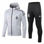 Survetement Real Madrid 2018 2019 Gris Noir