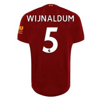 Maillot Liverpool NO.5 Wijnaldum Domicile 2019 2020 Rouge