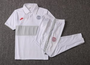 Polo Paris Saint Germain Ensemble Complet 2019 2020 Blanc Gris