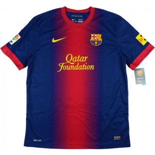 Thailande Maillot Barcelona Replica Domicile Retro 2012 2013 Bleu Rouge