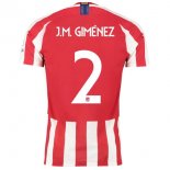 Thailande Maillot Atlético De Madrid NO.2 J.M.Giménez Domicile 2019 2020 Rouge