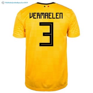 Maillot Belgica Exterieur Vermaelen 2018 Jaune