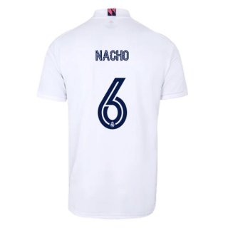 Maillot Real Madrid Domicile NO.6 Nacho 2020 2021 Blanc Maillot Real Madrid Domicile NO.6 Nacho 2020 2021 Blanc
