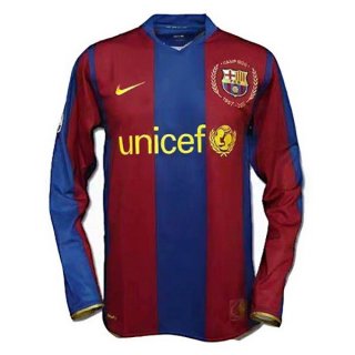 Maillot Barcelona Domicile ML Retro 2007 2008 Bleu Rouge Maillot Barcelona Domicile ML Retro 2007 2008 Bleu Rouge