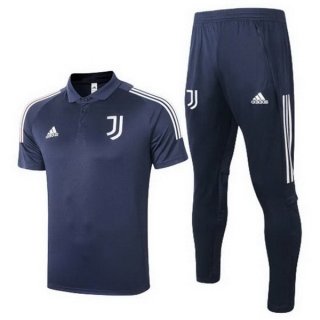 Polo Ensemble Complet Juventus 2020 2021 Bleu Marine