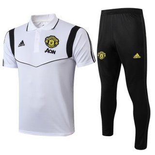 Polo Manchester United Ensemble Complet 2019 2020 Blanc Noir Polo Manchester United Ensemble Complet 2019 2020 Blanc Noir