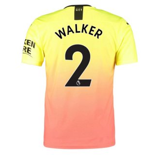 Maillot Manchester City NO.2 Walker Third 2019 2020 Orange