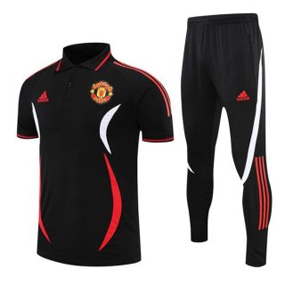 Polo Manchester United Ensemble Complet 2022 2023 Noir