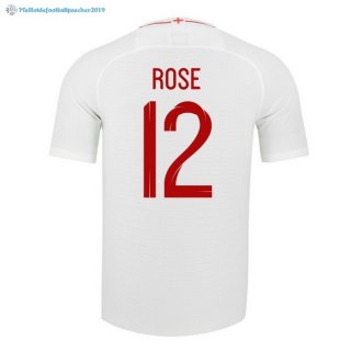 Maillot Angleterre Domicile Rose 2018 Blanc