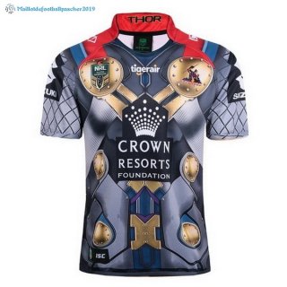 Maillot Rugby Melbourne Storm 2017 2018 Gris Maillot Rugby Melbourne Storm 2017 2018 Gris