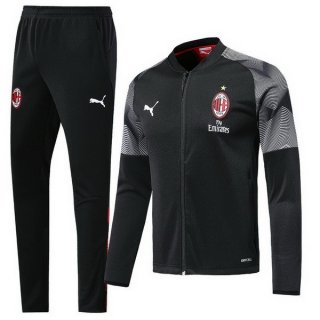 Survetement AC Milan 2018 2019 Noir Gris Survetement AC Milan 2018 2019 Noir Gris