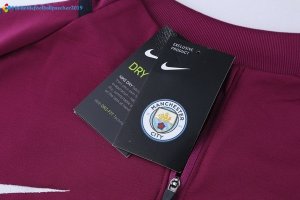 Survetement Manchester City 2017 2018 Rouge Marine Bleu