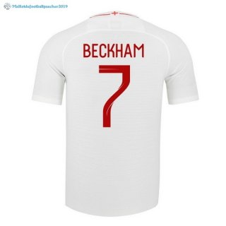 Maillot Angleterre Domicile Beckham 2018 Blanc Maillot Angleterre Domicile Beckham 2018 Blanc