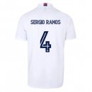 Maillot Real Madrid Domicile NO.4 Sergio Ramos 2020 2021 Blanc