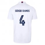 Maillot Real Madrid Domicile NO.4 Sergio Ramos 2020 2021 Blanc