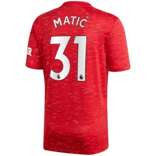 Maillot Manchester United NO.31 Matic Domicile 2020 2021 Rouge