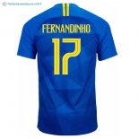 Maillot Brésil Exterieur Fernandinho 2018 Bleu