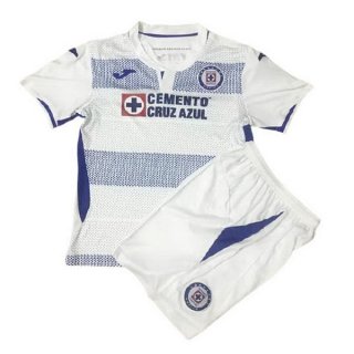 Maillot Cruz Bleu Exterieur Enfant 2020 2021 Blanc