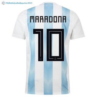 Maillot Argentine Maradona Domicile 2018 Blanc Maillot Argentine Maradona Domicile 2018 Blanc