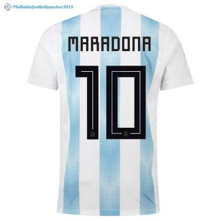 Maillot Argentine Maradona Domicile 2018 Blanc