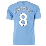 Maillot Manchester City NO.8 Gundogan Domicile 2019 2020 Bleu