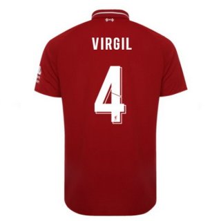 Maillot Liverpool Domicile Virgil 2018 2019 Rouge Maillot Liverpool Domicile Virgil 2018 2019 Rouge