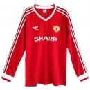 Maillot Manchester United Domicile ML Retro 1986 Rouge