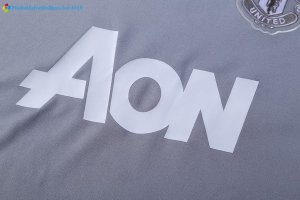 Survetement Manchester United 2017 2018 Gris Clair Noir