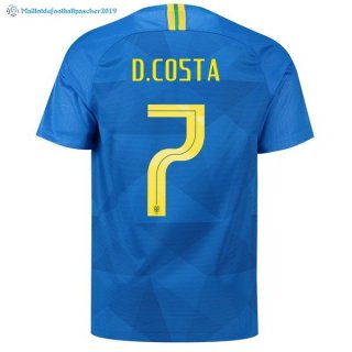Maillot Brésil Exterieur D.Costa 2018 Bleu Maillot Brésil Exterieur D.Costa 2018 Bleu