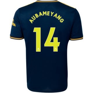 Maillot Arsenal NO.14 Aubameyang Third 2019 2020 Bleu Maillot Arsenal NO.14 Aubameyang Third 2019 2020 Bleu
