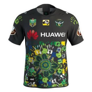Maillot Canberra Raiders Edición Conmemorativa 2018 Noir Vert Maillot Canberra Raiders Edición Conmemorativa 2018 Noir Vert