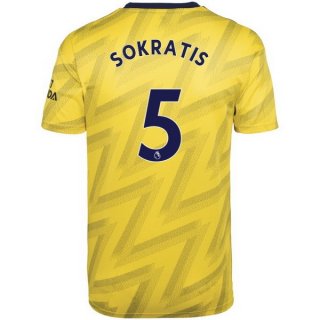 Maillot Arsenal NO.5 Sokratis Exterieur 2019 2020 Jaune Maillot Arsenal NO.5 Sokratis Exterieur 2019 2020 Jaune