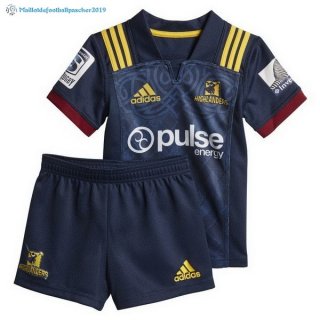 Maillot Rugby Highlanders Domicile Enfant 2018 Bleu Maillot Rugby Highlanders Domicile Enfant 2018 Bleu