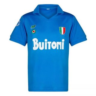 Maillot Naples Domicile Retro 1987 1988 Bleu Maillot Naples Domicile Retro 1987 1988 Bleu