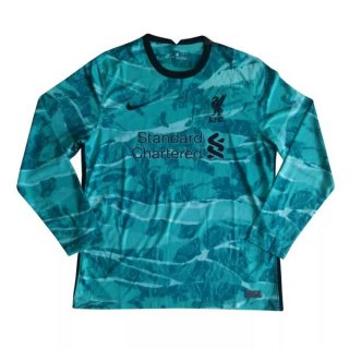 Thailande Maillot Liverpool Exterieur ML 2020 2021 Bleu Thailande Maillot Liverpool Exterieur ML 2020 2021 Bleu