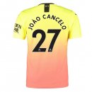 Maillot Manchester City NO.27 Cancelo Third 2019 2020 Orange