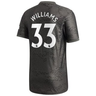 Maillot Manchester United NO.33 Williams Exterieur 2020 2021 Noir Maillot Manchester United NO.33 Williams Exterieur 2020 2021 Noir